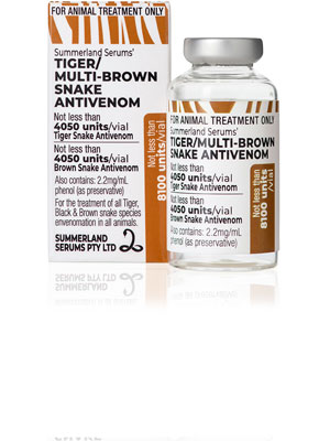 Bottle of Tiger/Multibrown Snake Antivenom